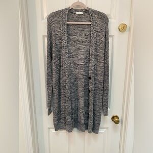 Vince Marled Gray Women's Long Cardigan w Button Front - Medium